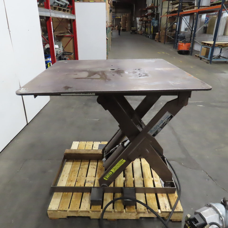Autoquip 36S60 6000Lbs. 48" x 48" Air Powered Rotating Lift Table 9-1/2-46" Lift