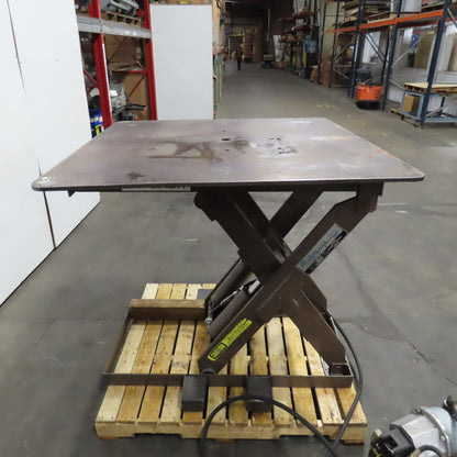 Autoquip 36S60 6000Lbs. 48" x 48" Air Powered Rotating Lift Table 9-1/2-46" Lift
