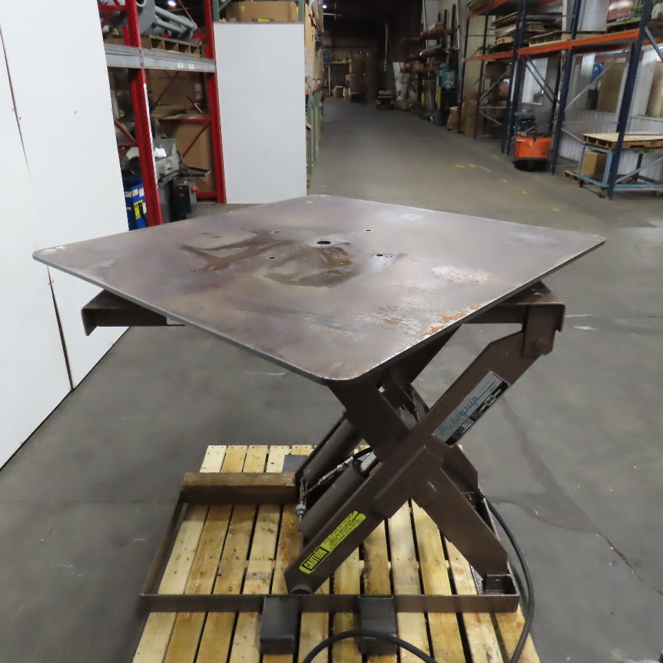 Autoquip 36S60 6000Lbs. 48" x 48" Air Powered Rotating Lift Table 9-1/2-46" Lift