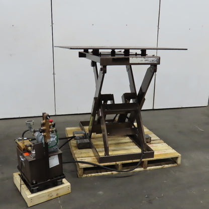 Autoquip 36S60 6000Lbs. 48" x 48" Air Powered Rotating Lift Table 9-1/2-46" Lift