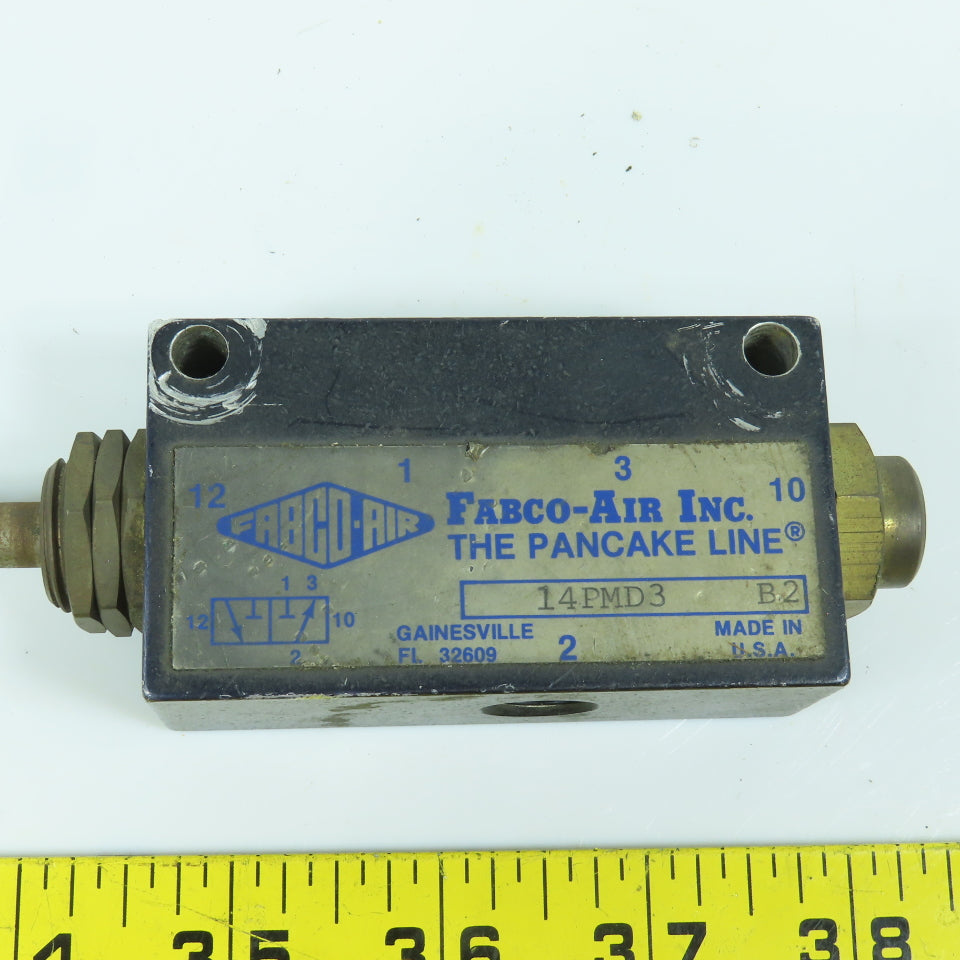 Fabco Air 14PMD3 3/2 Position Manual Pneumatic Directional Air Valve (No Knob)