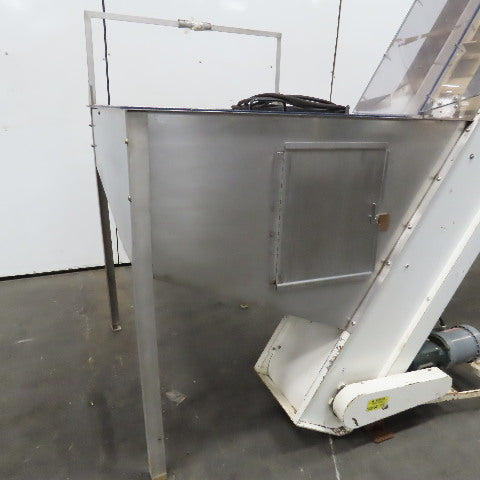 American Machine Works 12" x 112" Incline Elevator Discharge Conveyor 30FPM 3Ph