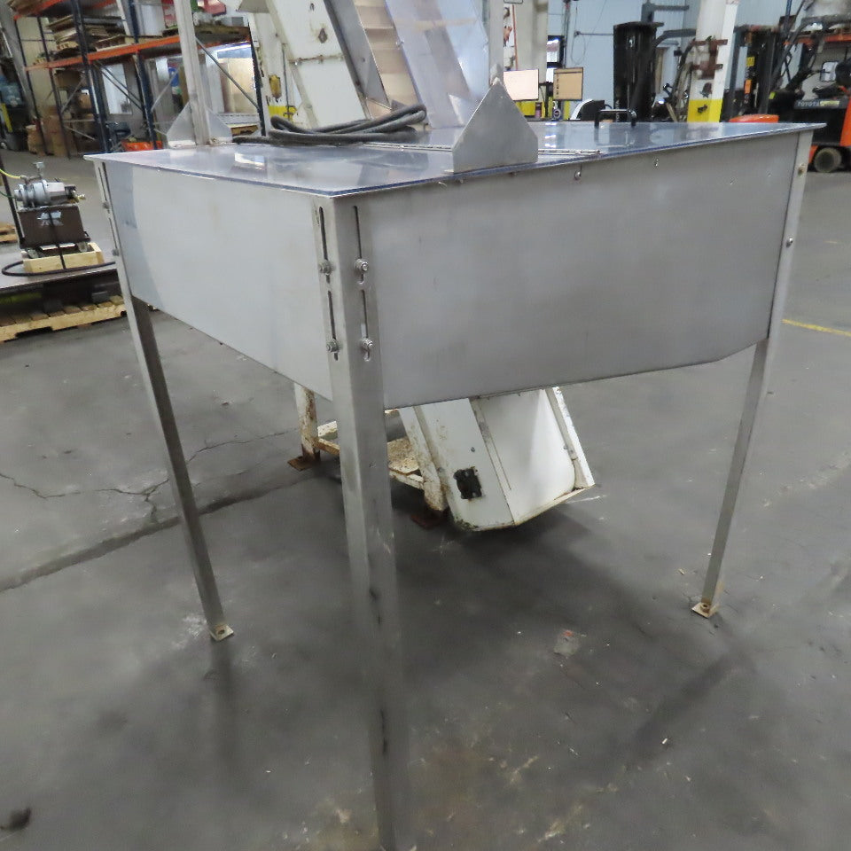 American Machine Works 12" x 112" Incline Elevator Discharge Conveyor 30FPM 3Ph