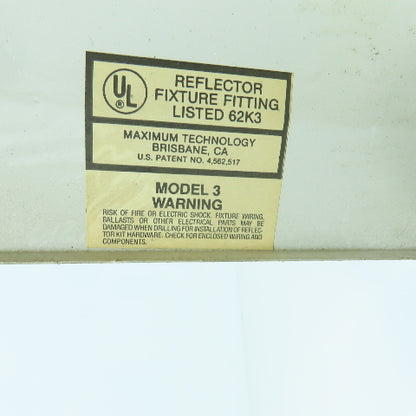 Maximum Technologies Model 3 Aluminum Reflector Fixture Fittings 6" W Lot Of 9