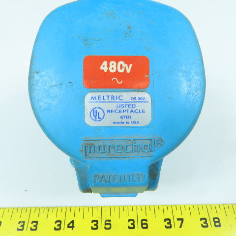 Meltric 480V 50A Female Receptacle Wall Mount 5-Prong