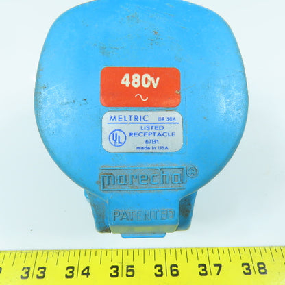 Meltric 480V 50A Female Receptacle Wall Mount 5-Prong