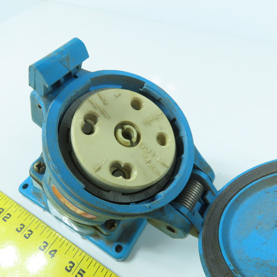 Meltric 480V 50A Female Receptacle Wall Mount 5-Prong