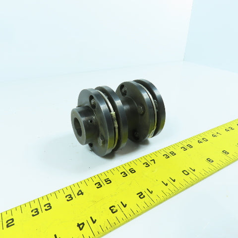 19mm x 19mm Flexible Steel Disc Shaft Coupling 96mm OAL