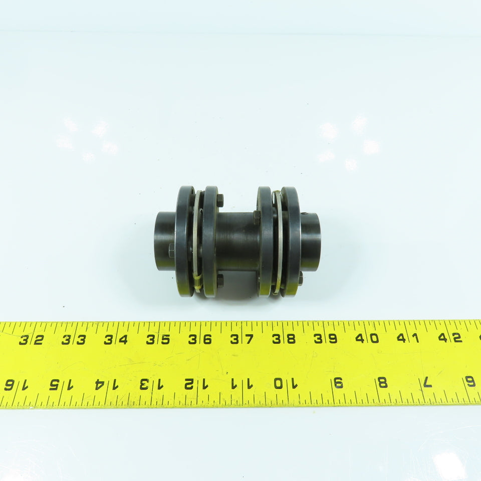 19mm x 19mm Flexible Steel Disc Shaft Coupling 96mm OAL