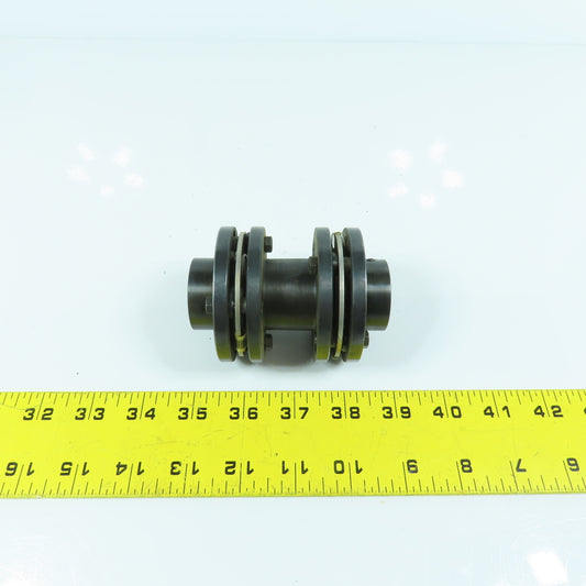 19mm x 19mm Flexible Steel Disc Shaft Coupling 96mm OAL