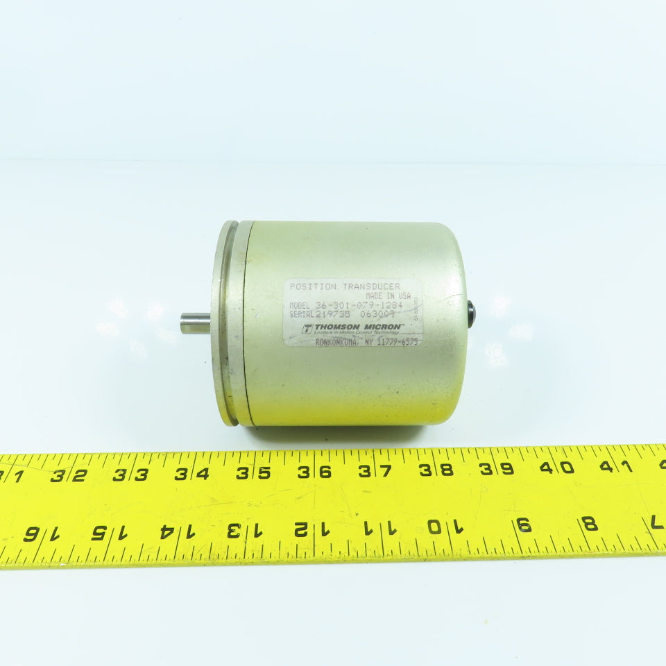 Thompson Micron 36-301-079-1284 1:1 Ratio Position Transducer 3/8" Shaft