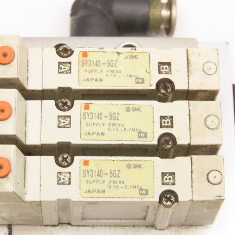SMC SY3140-5GZ Pneumatic Solenoid Valve Bank 24VDC