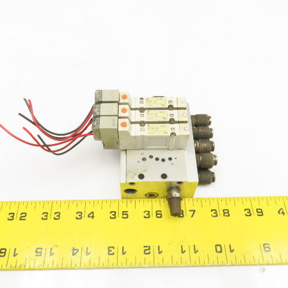 SMC SY3140-5GZ Pneumatic Solenoid Valve Bank 24VDC