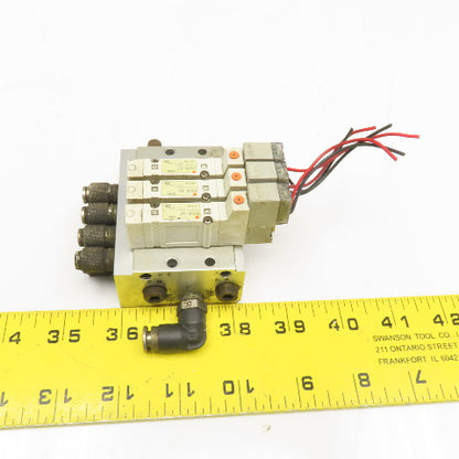 SMC SY3140-5GZ Pneumatic Solenoid Valve Bank 24VDC