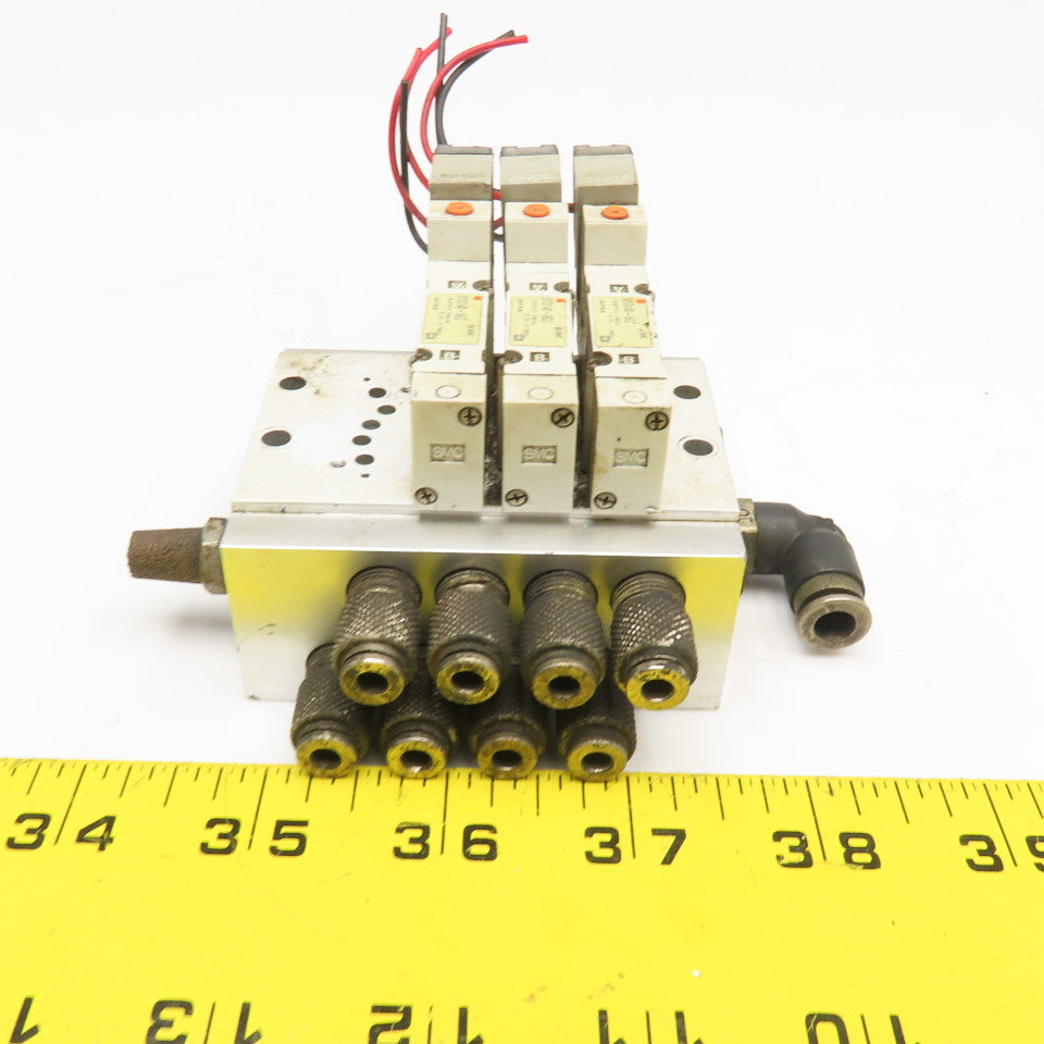 SMC SY3140-5GZ Pneumatic Solenoid Valve Bank 24VDC