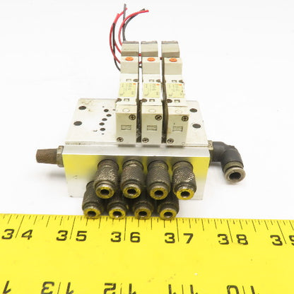 SMC SY3140-5GZ Pneumatic Solenoid Valve Bank 24VDC
