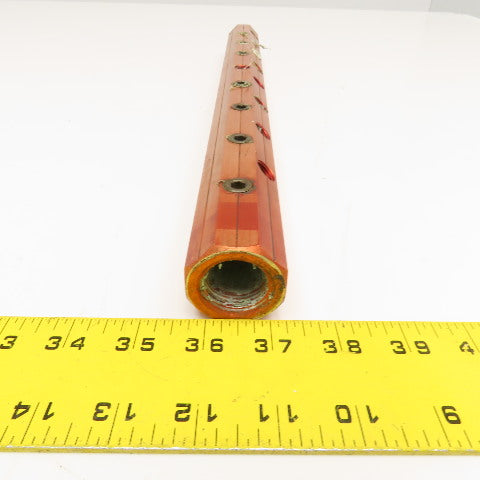 Pamark 16 Port Pneumatic Bar Manifold Aluminum Red 18-1/2" OAL 1/4" NPT