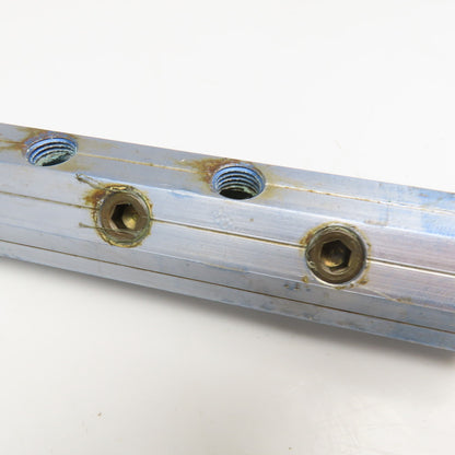 Pamark 16 Port Pneumatic Bar Manifold Aluminum Blue 18-1/2" OAL 1/4" NPT
