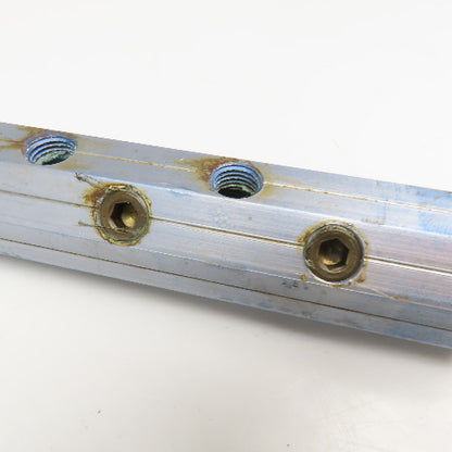 Pamark 16 Port Pneumatic Bar Manifold Aluminum Blue 18-1/2" OAL 1/4" NPT