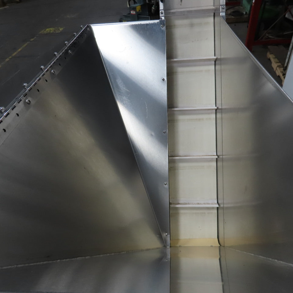Kaps-All FS-BX 8" x 84" Belt Hopper Bulk Parts Pneumatic Elevator Conveyor