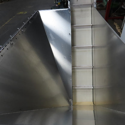 Kaps-All FS-BX 8" x 84" Belt Hopper Bulk Parts Pneumatic Elevator Conveyor