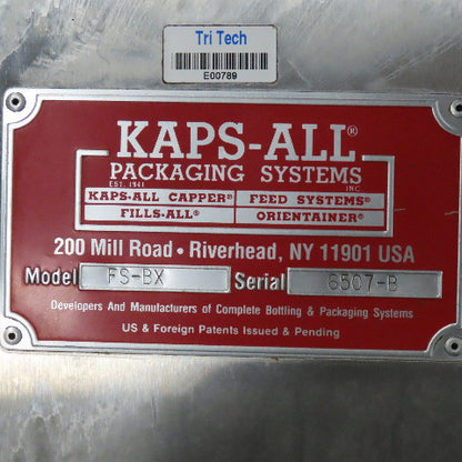Kaps-All FS-BX 8" x 84" Belt Hopper Bulk Parts Pneumatic Elevator Conveyor
