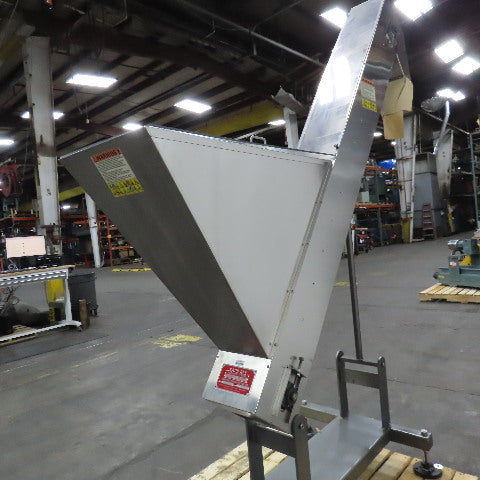 Kaps-All FS-BX 8" x 84" Belt Hopper Bulk Parts Pneumatic Elevator Conveyor
