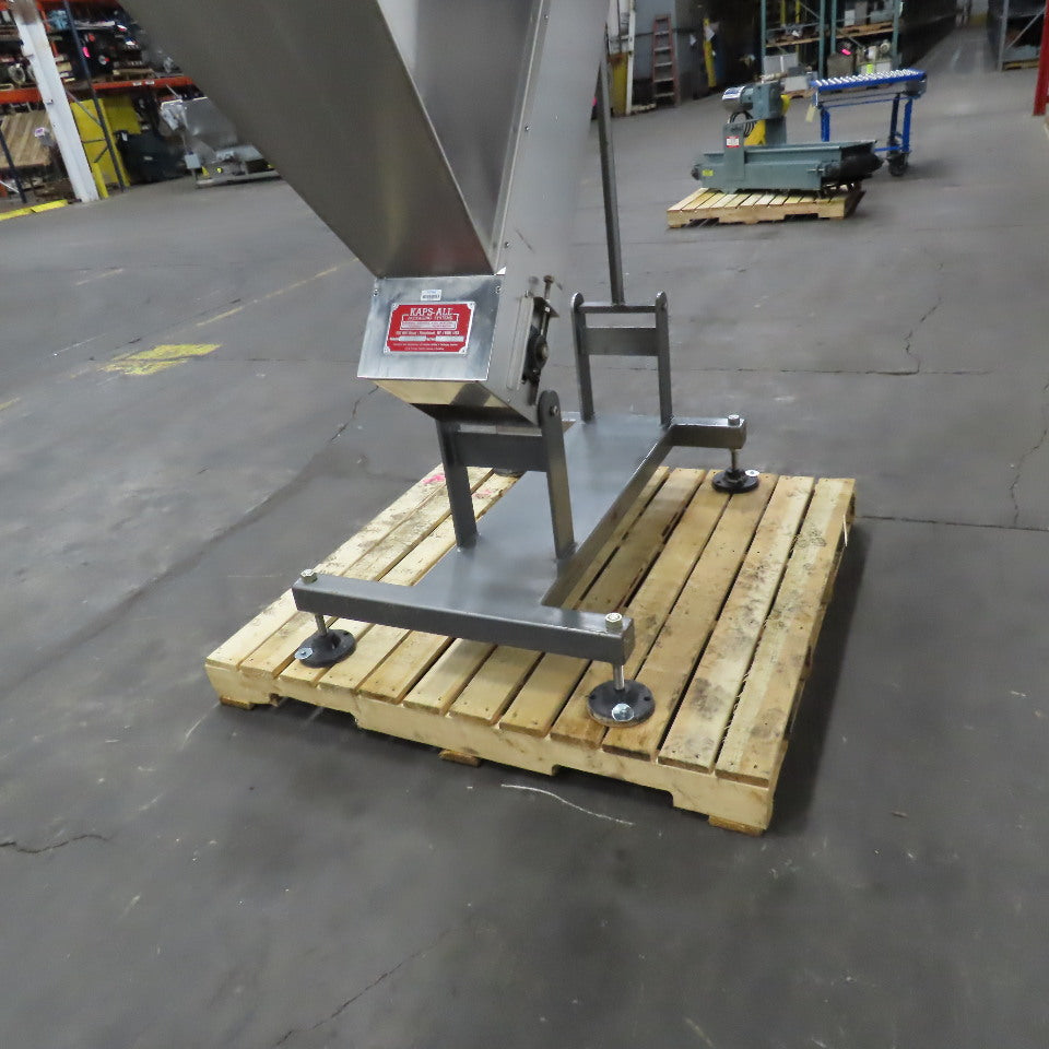 Kaps-All FS-BX 8" x 84" Belt Hopper Bulk Parts Pneumatic Elevator Conveyor