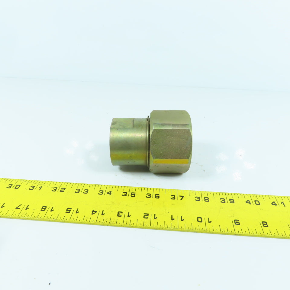 2" BSPP Female Swivel x 1-1/4" NPT Female Inline Reducing Check Valve