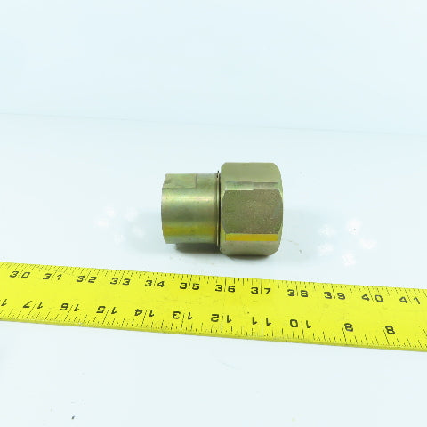 2" BSPP Female Swivel x 1-1/4" NPT Female Inline Reducing Check Valve