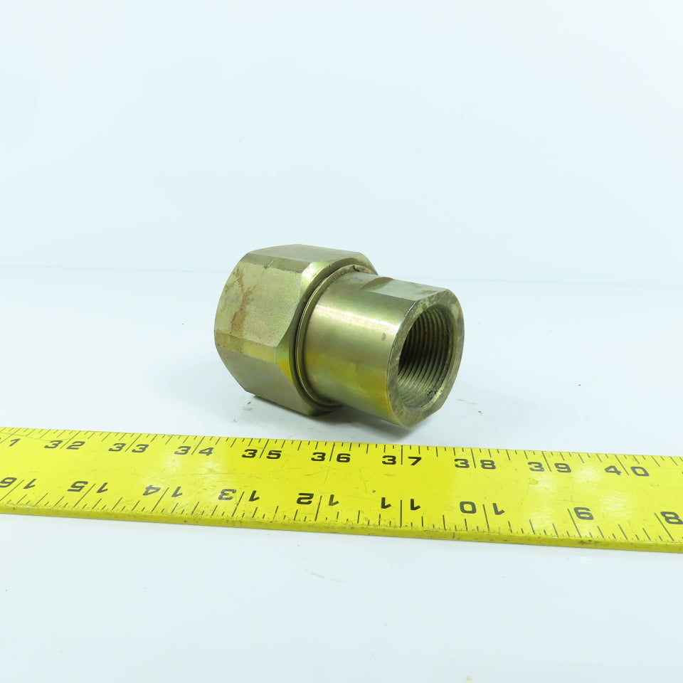 2" BSPP Female Swivel x 1-1/4" NPT Female Inline Reducing Check Valve