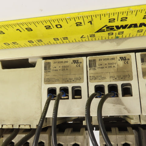 Siemens Rittal 25A Power Distribution Module 3-Circuit Protectors 40A Main
