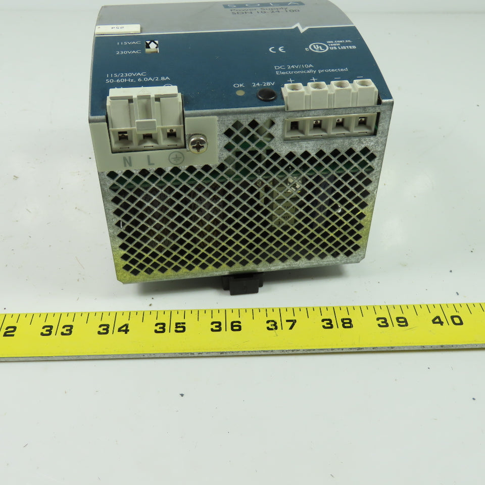 SOLA SDN 10-24-100 Power Supply 115/230VAC 24VDC 10A