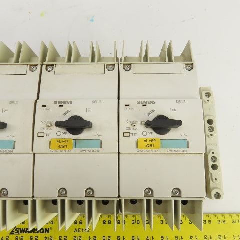 Siemens 3RV1742-5DD10 3RV1742-5LD10 Busbar Mounted Motor Circuit Breaker Assy.