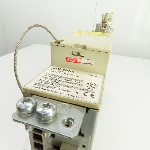 Siemens 6SN1118-0DK21-0AA1 Ver B Simodrive 6SN1123-1AB00-0AA1 LT Modul Int 2X15A