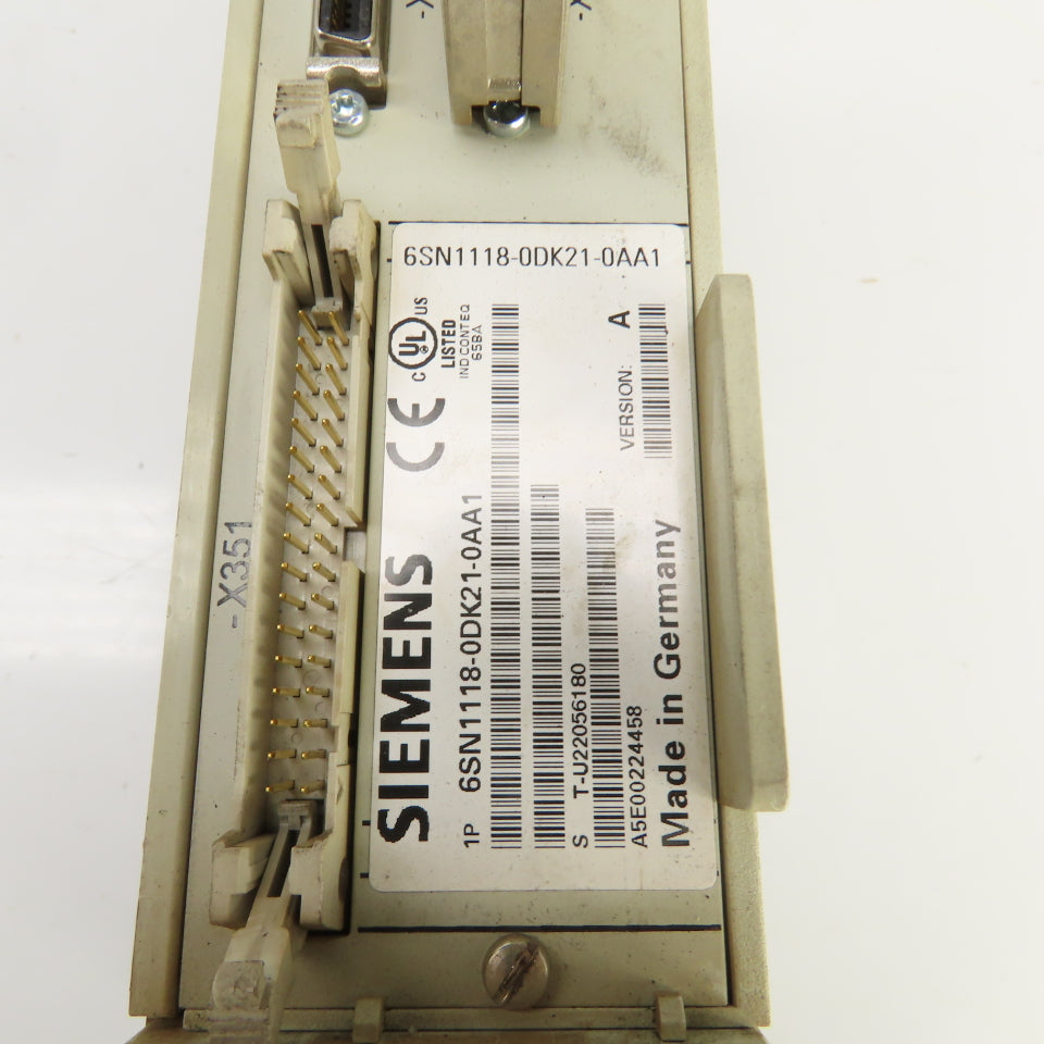 Siemens 6SN1118-0DK21-0AA1 Ver A Simodrive 6SN1123-1AB00-0AA1 LT Modul Int 2X15A
