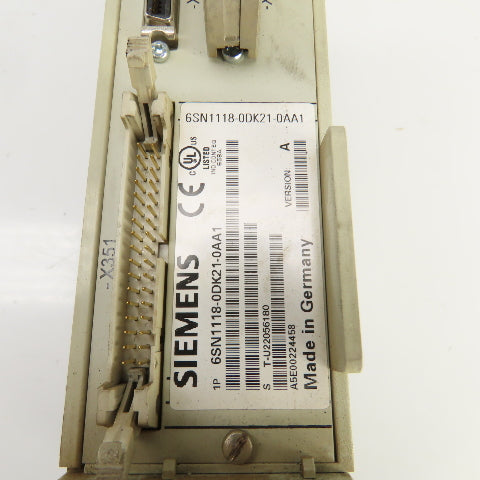 Siemens 6SN1118-0DK21-0AA1 Ver A Simodrive 6SN1123-1AB00-0AA1 LT Modul Int 2X15A