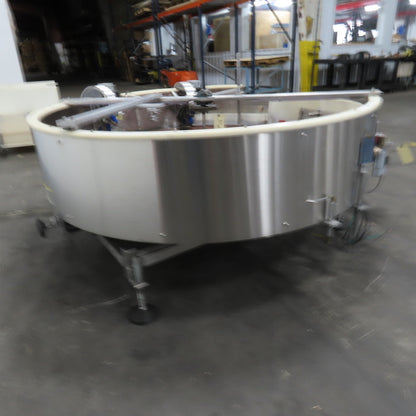 Rotating Bottle Upright Unscrambling Conveyor Turntable 65" Bowl 1Ph & 3Ph