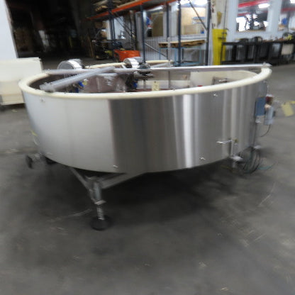 Rotating Bottle Upright Unscrambling Conveyor Turntable 65" Bowl 1Ph & 3Ph