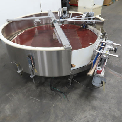 Rotating Bottle Upright Unscrambling Conveyor Turntable 65" Bowl 1Ph & 3Ph