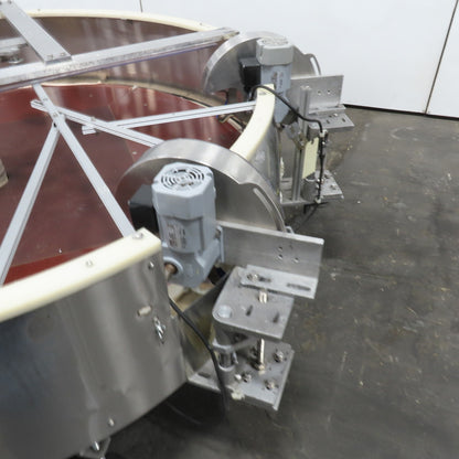 Rotating Bottle Upright Unscrambling Conveyor Turntable 65" Bowl 1Ph & 3Ph