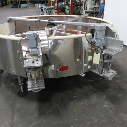 Rotating Bottle Upright Unscrambling Conveyor Turntable 65" Bowl 1Ph & 3Ph