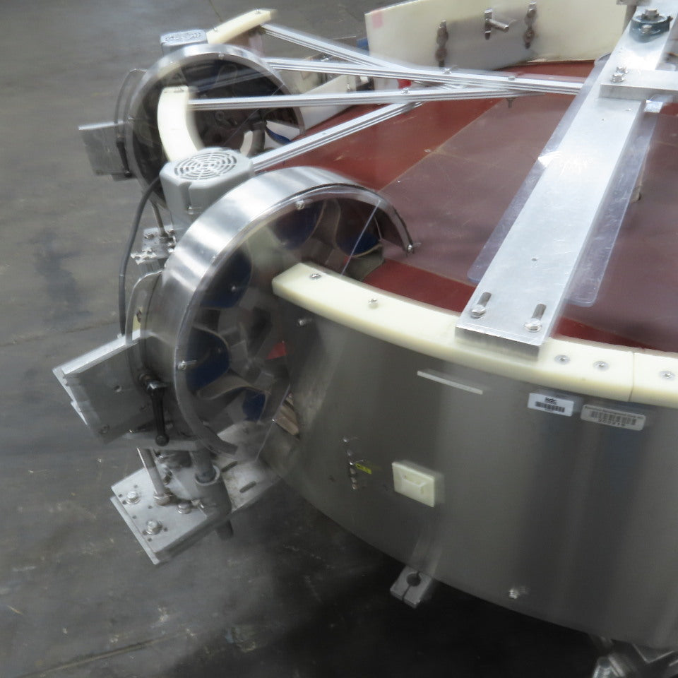 Rotating Bottle Upright Unscrambling Conveyor Turntable 65" Bowl 1Ph & 3Ph