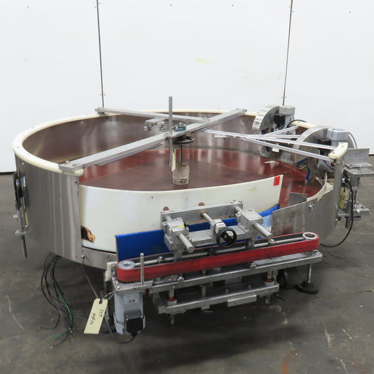Rotating Bottle Upright Unscrambling Conveyor Turntable 65" Bowl 1Ph & 3Ph