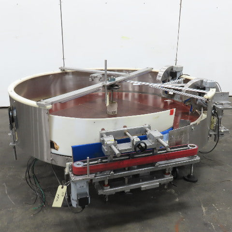 Rotating Bottle Upright Unscrambling Conveyor Turntable 65" Bowl 1Ph & 3Ph