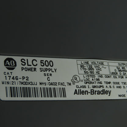 Allen Bradley SLC 500 Power Supply 10 Slot Chassis Rack Ser C