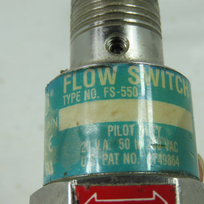 Gems FS-550 1"Liquid Flow Switch 20VA 50-240 VAC
