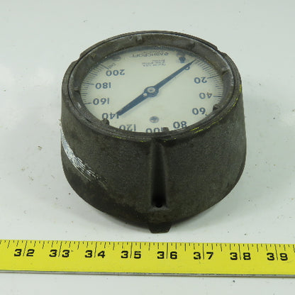 Ashcroft 200PSI Duragauge Pressure Gauge Back Mount Bronze Tube Brass Socket