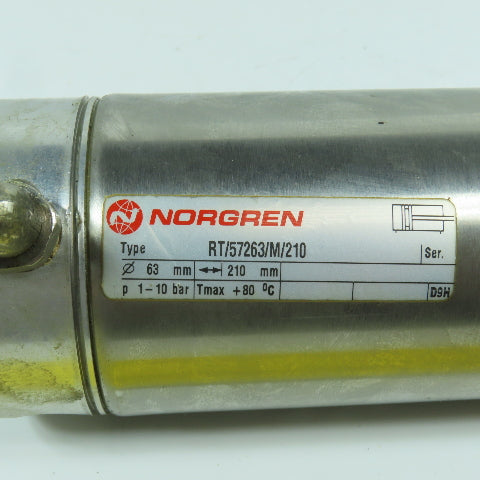 Norgren RT/57263/M/210 Double Acting Pneumatic Cylinder 210mm Stroke 63mm Bore