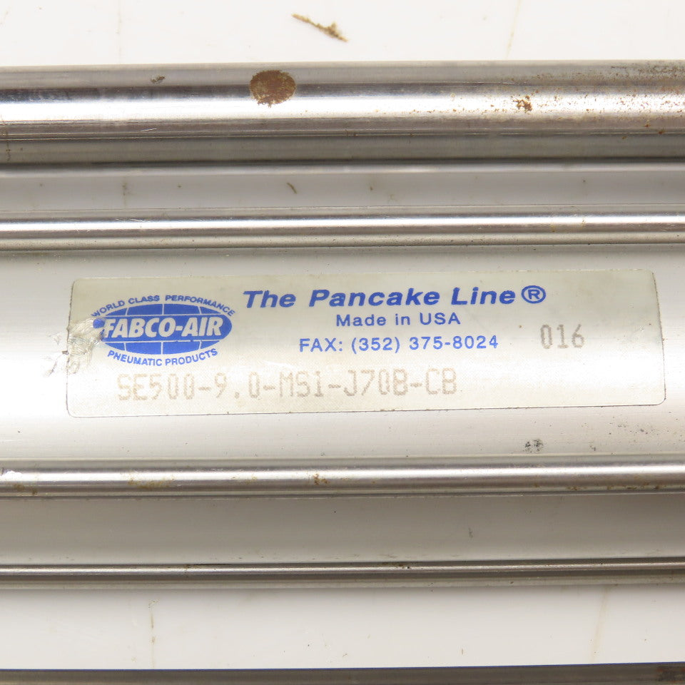 Fabco SE500-9.0-MS1-J70B-CB 1-1/4" Bore 9" Stroke Pneumatic Guided Cylinder